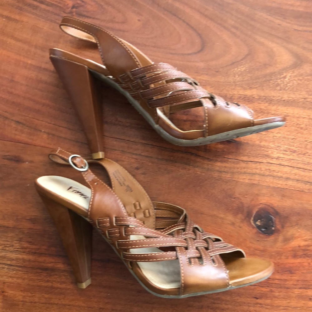 Fioni Brown Heel Sandals